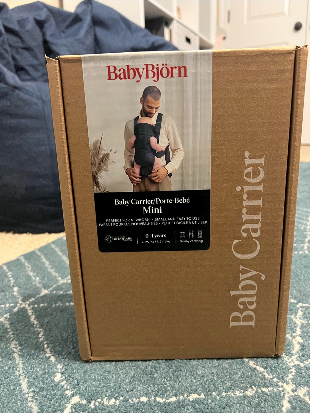 Baby Bjorn Carrier Mini - Black - Comfortable Newborn One-Piece Carrier